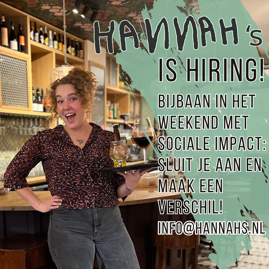 Hannah’s Amsterdam Lunch, Borrel & Diner AmsterdamWest