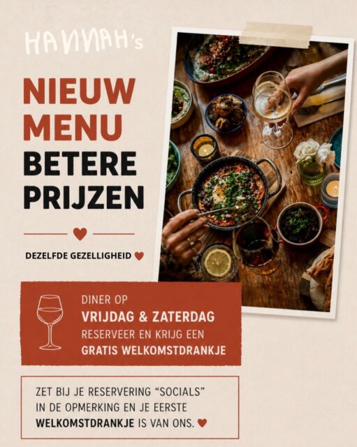 De tafels staan klaar, de wijn staat koud 🍷
Vanavond diner avond bij Hannah’s, kom je gezellig langs? 💛