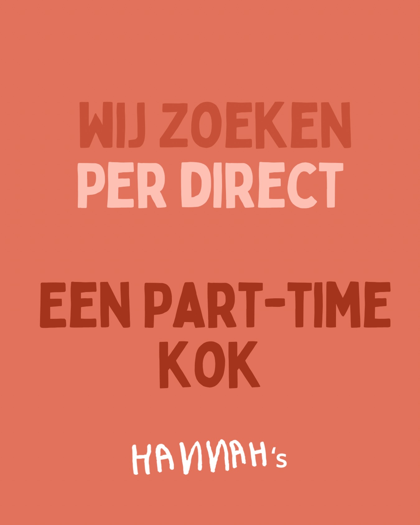 🍳 Zelfstandig Werkend Kok gezocht! 👨‍🍳👩‍🍳

Ben jij een kok die energie krijgt van afwisseling, samenwerken én lekker koken? Dan zoeken wij jou! 💛

Vanaf augustus hebben wij plek voor een parttime zelfstandig werkend kok bij Hannah’s.

🌟 Wat we zoeken:
– Een enthousiaste kok met passie voor het vak
– Iemand die zelfstandig kan werken, maar ook graag samenwerkt
– Beschikbaar doordeweeks én in het weekend
– Flexibel, stressbestendig en klaar voor een dynamische werkdag

🤝 Wat je krijgt:
– Een afwisselende functie: geen dag is hetzelfde
– Een fijne combinatie van zelfstandig werken en begeleiding
– Een gezellig en hecht team
– Een werkplek waar je jezelf kunt ontwikkelen én waar hard werken en plezier samenkomen

Bij Hannah’s is het nooit saai. We werken hard, lachen veel en zorgen samen voor de beste ervaring voor onze gasten.

💛 Join the Hannah’s family!

Interesse? Stuur ons een DM of mail naar info@hannahs.nl 📩

Samen maken we er iets moois van. Zien we je snel? 💛

#vacature #zelfstandigwerkendkok #horeca #kokgezocht