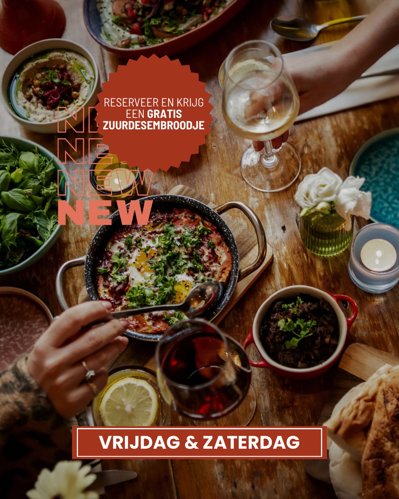 Bij Hannah’s draait alles om genieten zonder zorgen. Ontdek onze NIEUWE menukaart met nog betere prijzen en proef la dolce vita bij Hannah’s.

Reserveer snel voor vanavond en vermeld “socials” bij je reservering – je eerste drankje of zuudesembroodje is op ons! 💛

A presto a Hannah’s! 🍸
Ps. vanavond al plannen? Deze actie geldt iedere vrijdag en zaterdag 👏🏻